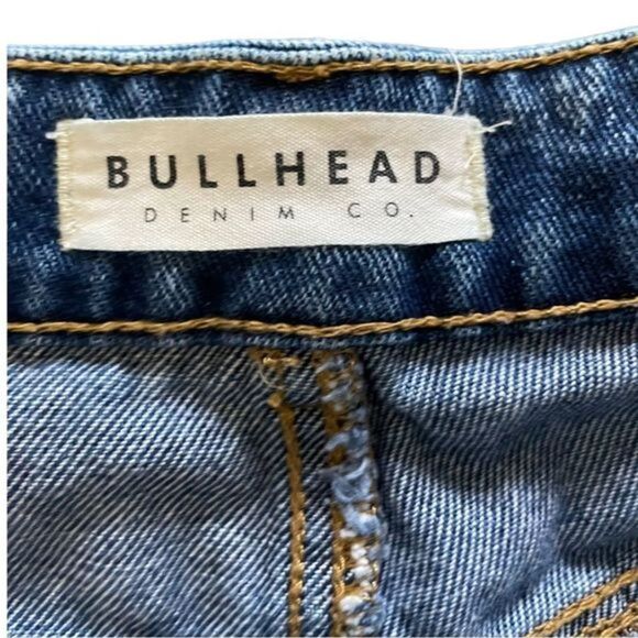 Bullhead High Rise Denim Shorts Size 7 Acid Wash - Picture 6 of 8